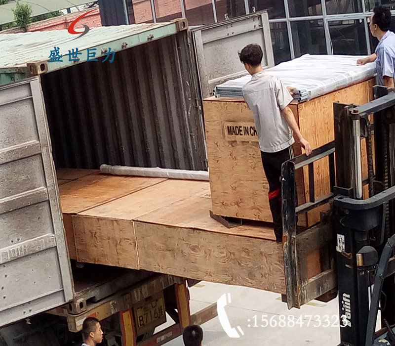 导轨式无阻碍起落机装车出口中